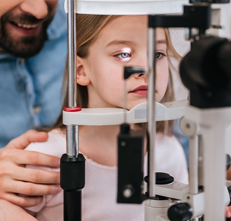 Child receiving Myopia treatment