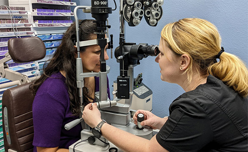 Eye exam at Bristol Family Eyecare